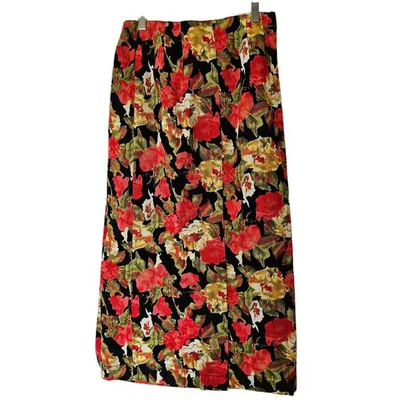 Vintage Patrick X Long Wrap Skirt size 10 Multicolor Floral - Picture 16 of 16